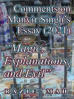 cover image of Comments on Manvir Singh's Essay (2021) "Magic, Explanations and Evil"